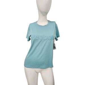 Reebok NEW TAGS Blue Logo Tee Shirt XS